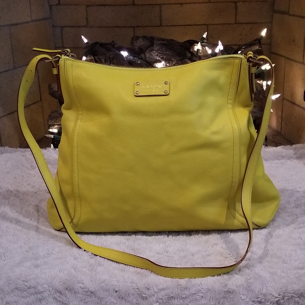 Large canary yellow Kate Spade bag